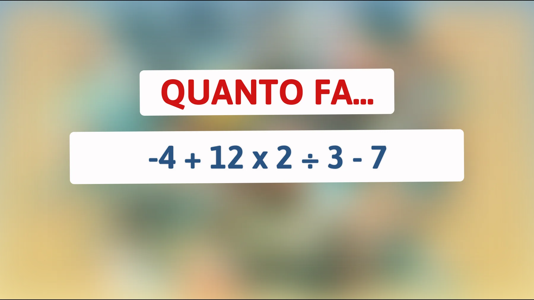 Pensi di essere un genio dei numeri? Rispondi a questo enigma matematico e scopri se fai parte del 1% più intelligente!"