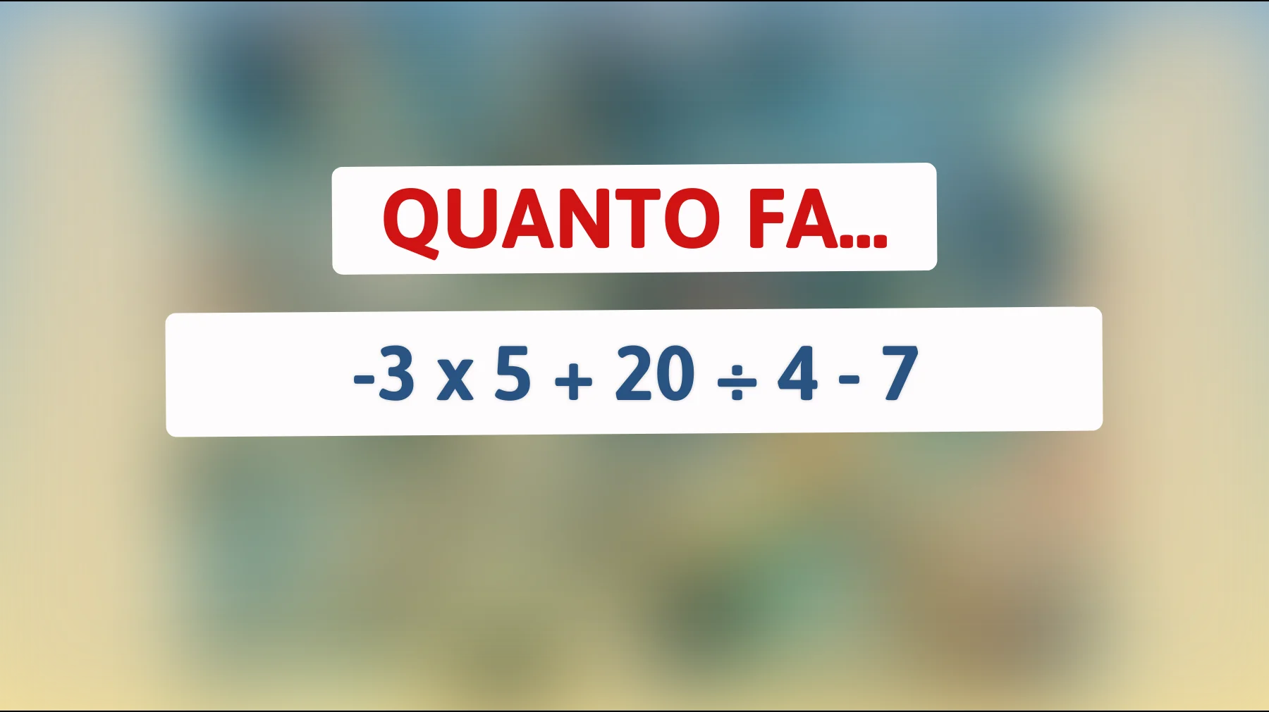 Sei abbastanza geniale per risolvere questo enigma matematico in un batter d'occhio? Mettiti alla prova!"