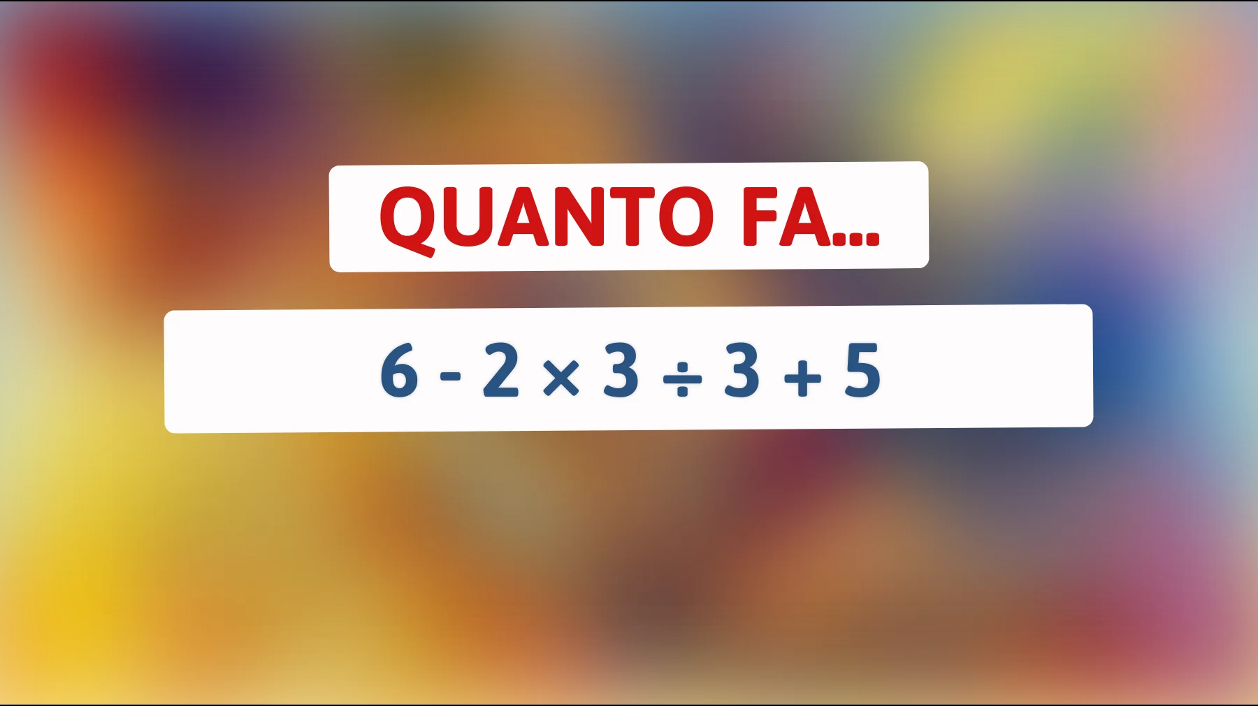 Solo il 2% degli italiani risolve questo enigma matematico: sei uno di loro?"