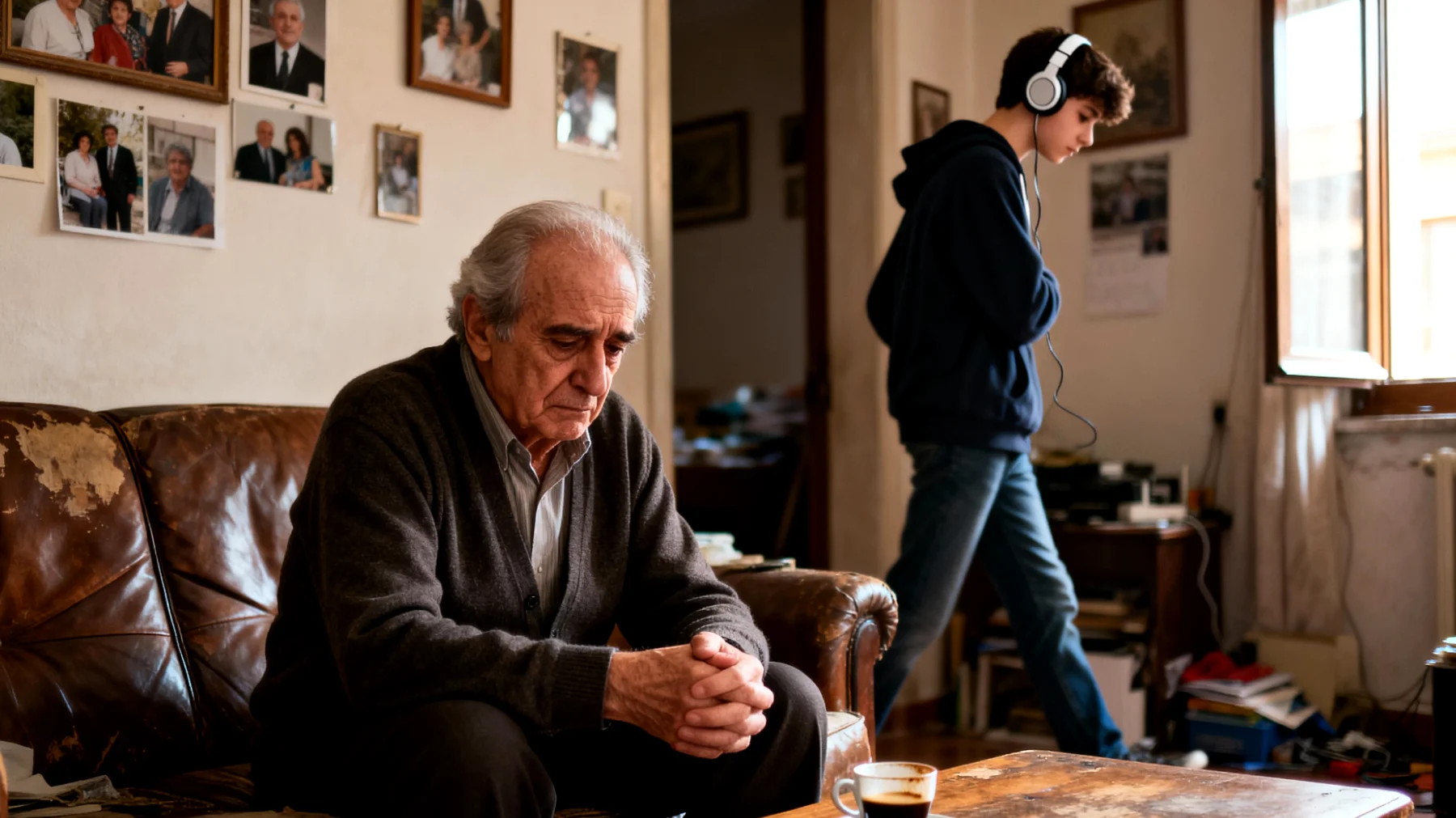 Il nonno si sente escluso e ferito perché il nipote adolescente è diventato sempre più distante, non cerca più il suo contatto, risponde a monosillabi e preferisce stare da solo o con gli amici piuttosto che trascorrere tempo insieme come facevano prima"