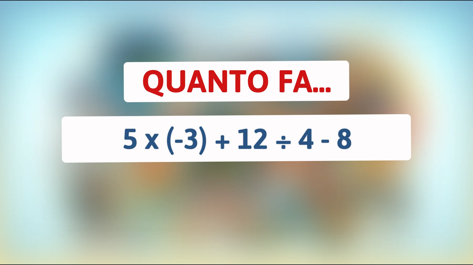 "Solo i veri geni risolveranno questo enigma matematico in meno di 10 secondi. Sei tra loro?""