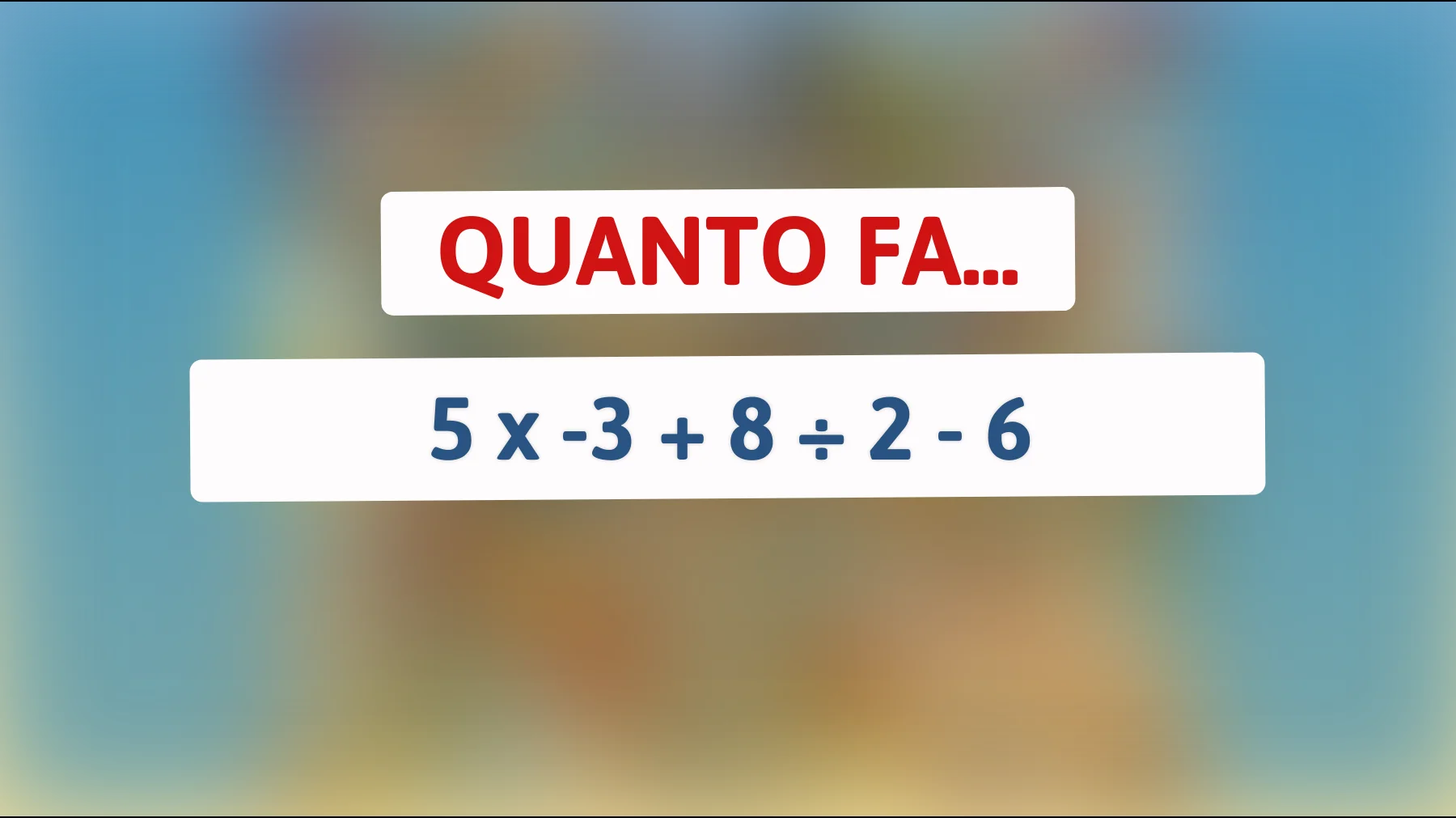 "Solo il 1% delle persone risolve questo enigma matematico! Riuscirai a trovare la soluzione?""