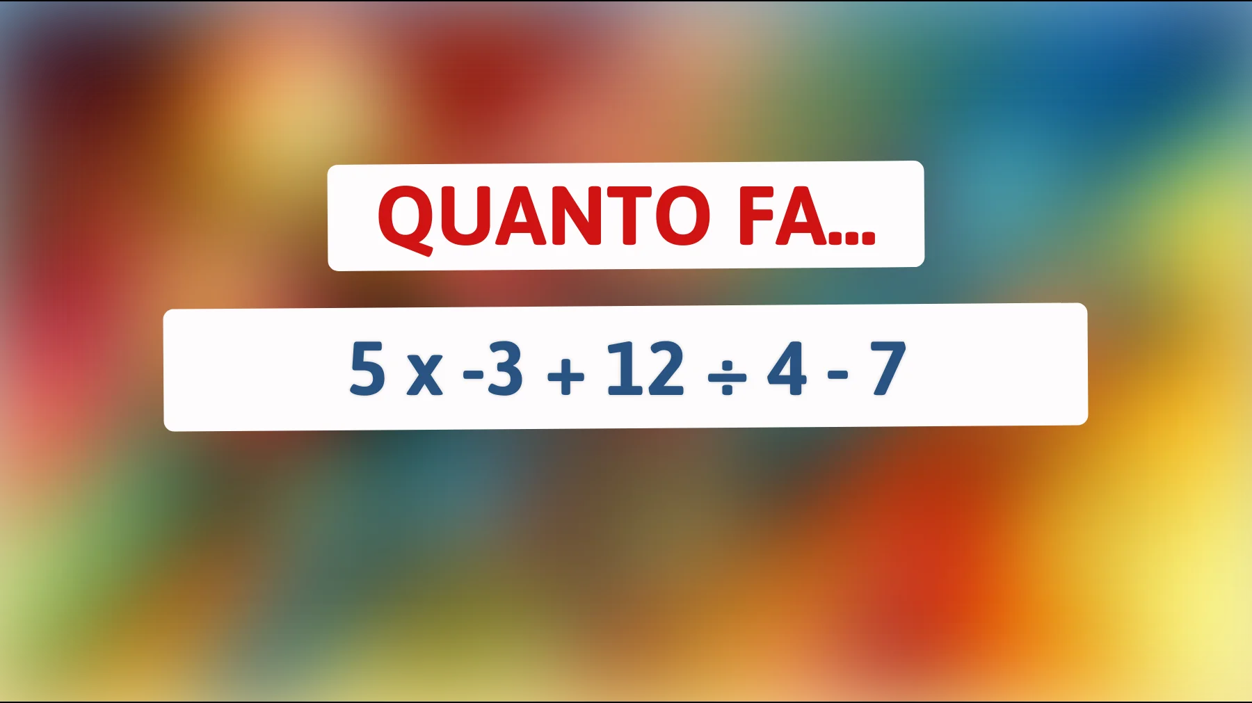 Risolvi questo enigma matematico che solo i veri geni riescono a decifrare! Sarai all'altezza della sfida?"