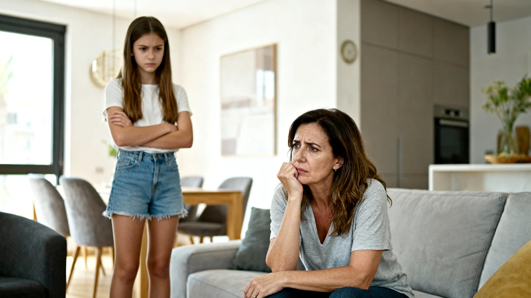 Una mamma fatica a stabilire regole chiare con la figlia adolescente perché teme di comprometterne il rapporto, finendo per cedere troppo spesso alle sue richieste anche quando non sono appropriate"