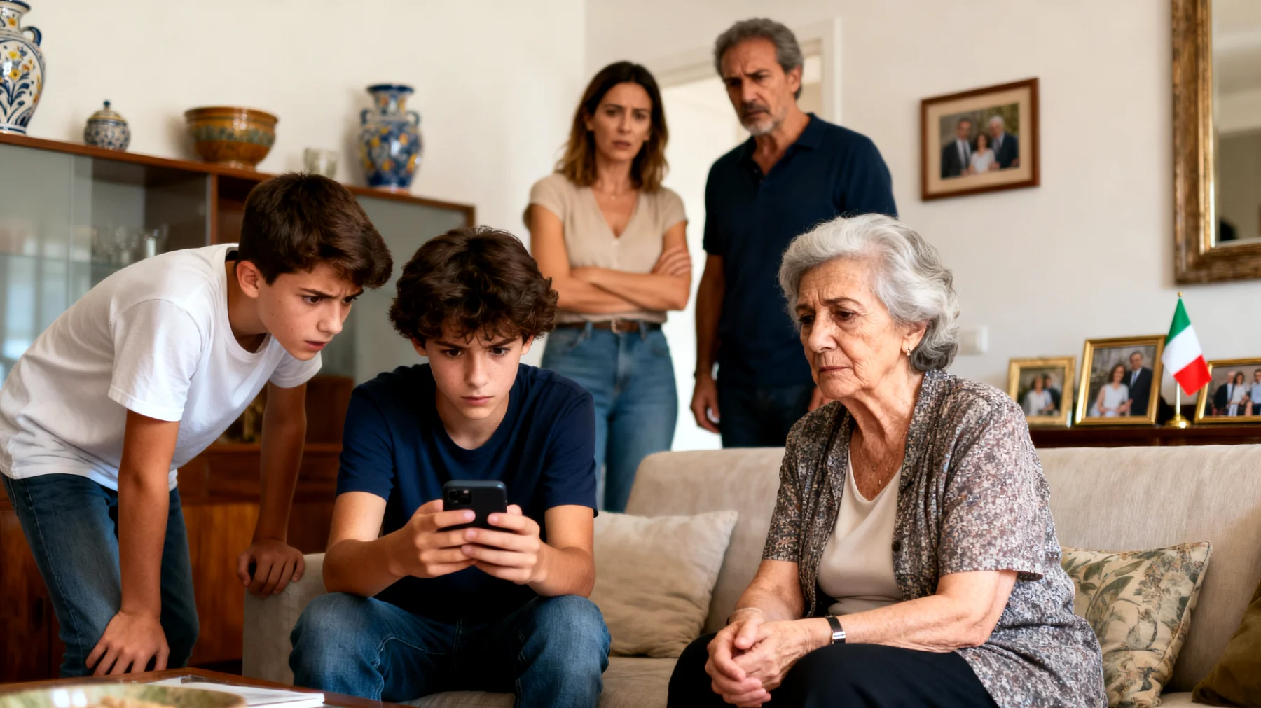 Nonna che fatica a stabilire regole e limiti con nipoti adolescenti, cedendo sempre alle loro richieste e creando conflitti con i genitori sulla gestione educativa"